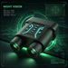 4K infrared night vision binoculars with digital display, buttons, and futuristic green interface, TUTT