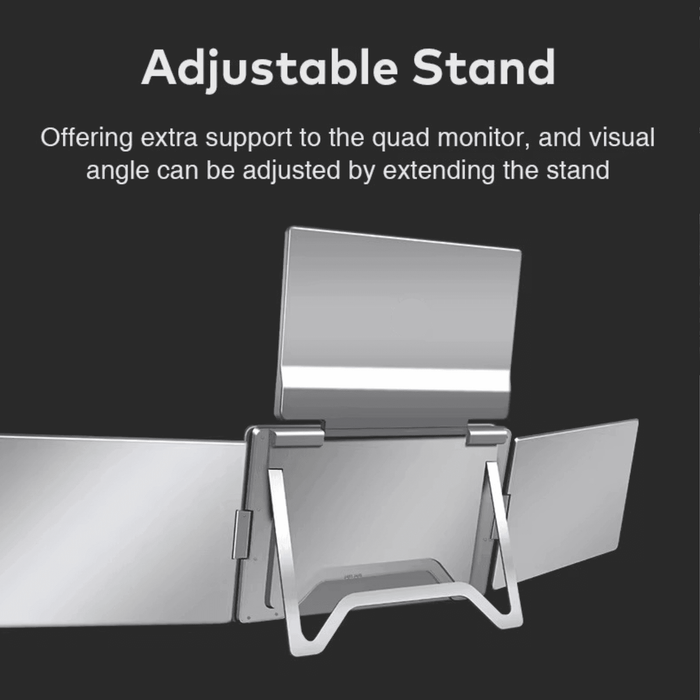TUTT 14” Triple Portable Monitor | Single Cable Setup 16:10 Ratio | Laptop Quad Screen Extender | S780