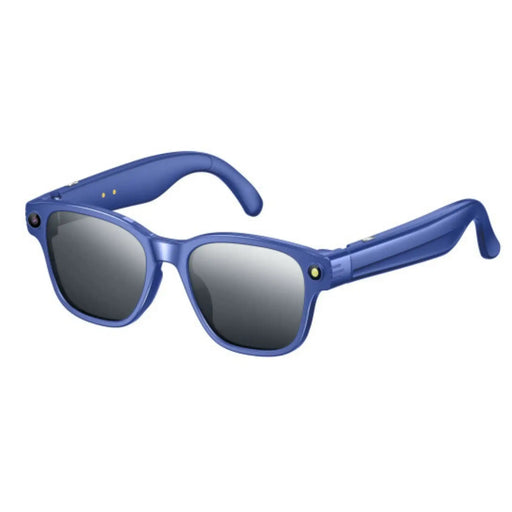 Blue AI-powered smart sunglasses with built-in camera and reflective lenses TUTT