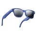 Blue TUTT AI smart camera sunglasses with reflective lenses and built-in camera on white background TUTT