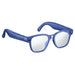 Blue smart glasses with built-in cameras on rounded square frames and clear lenses TUTT