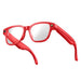 Red smart camera glasses with clear lenses, built-in camera and sleek design TUTT