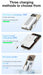 White portable power bank with wireless 15W, Type-C 20W charging, and adjustable bracket mode on gold smartphone TUTT