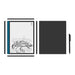 E-reader device with farm scene illustration on screen, black folio case, and black stylus pen TUTT