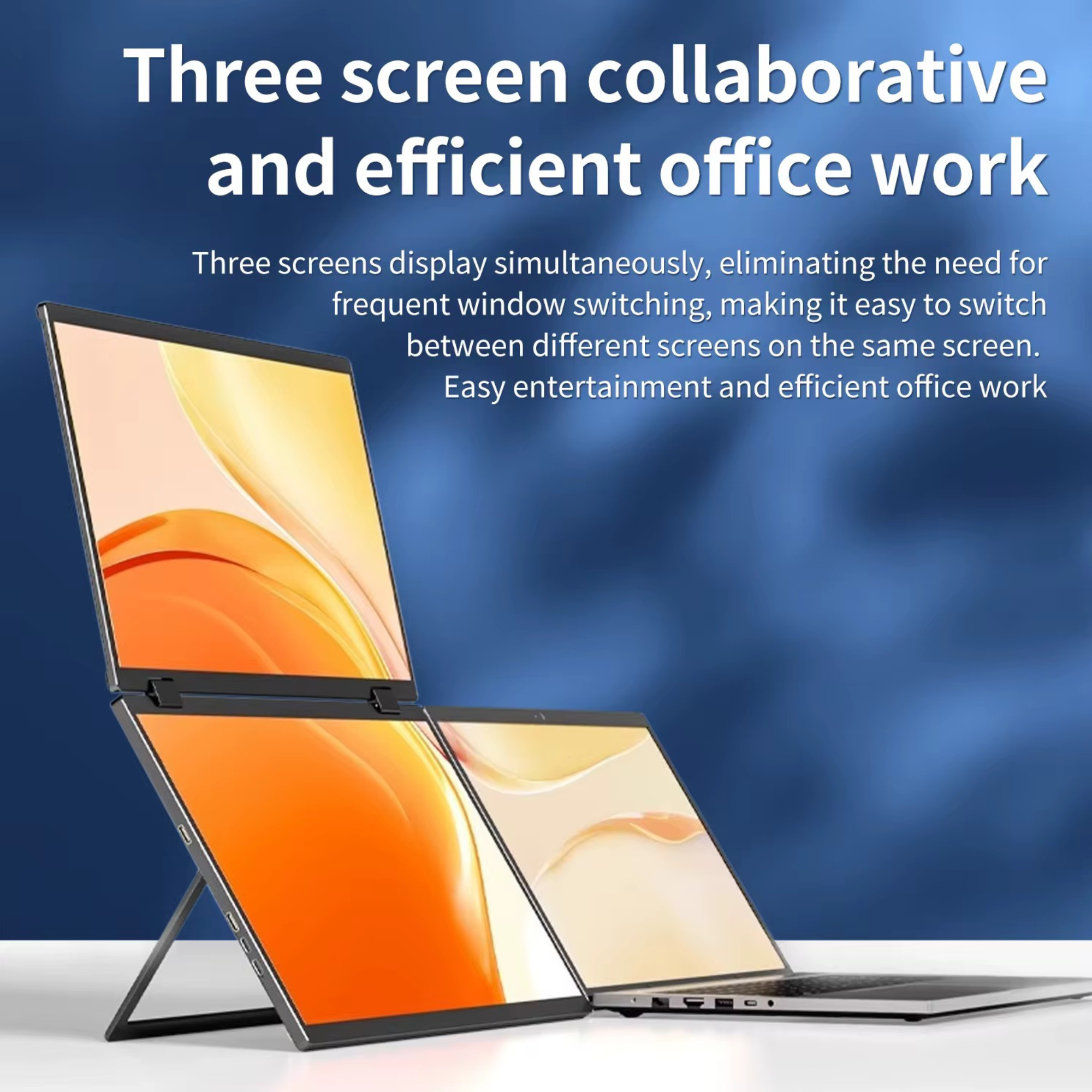 TUTT 18.5” Portable Monitor Dual-Screen E28 | 100Hz | IPS | USB-C & HDMI | No Driver