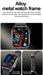 Alloy metal smartwatch with square face, color touchscreen, ultra-thin frame, fitness tracking TUTT