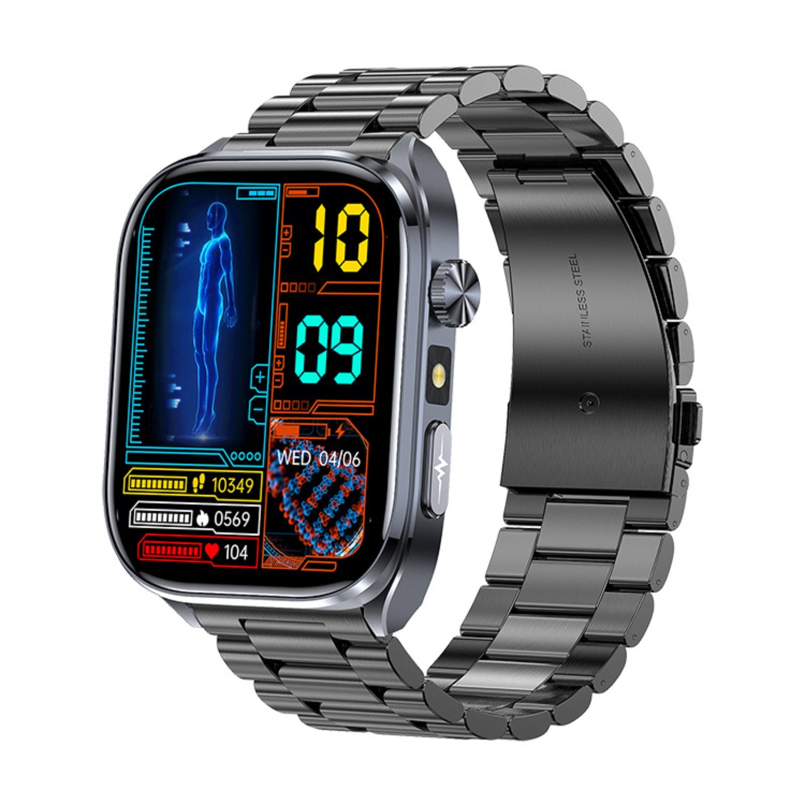 TUTT ECG Smart Watch with, AI Health Monitoring, Body Composition & Bluetooth Calling – 1.39” HD Display, IP68 Waterproof, 340mAh Batter E7