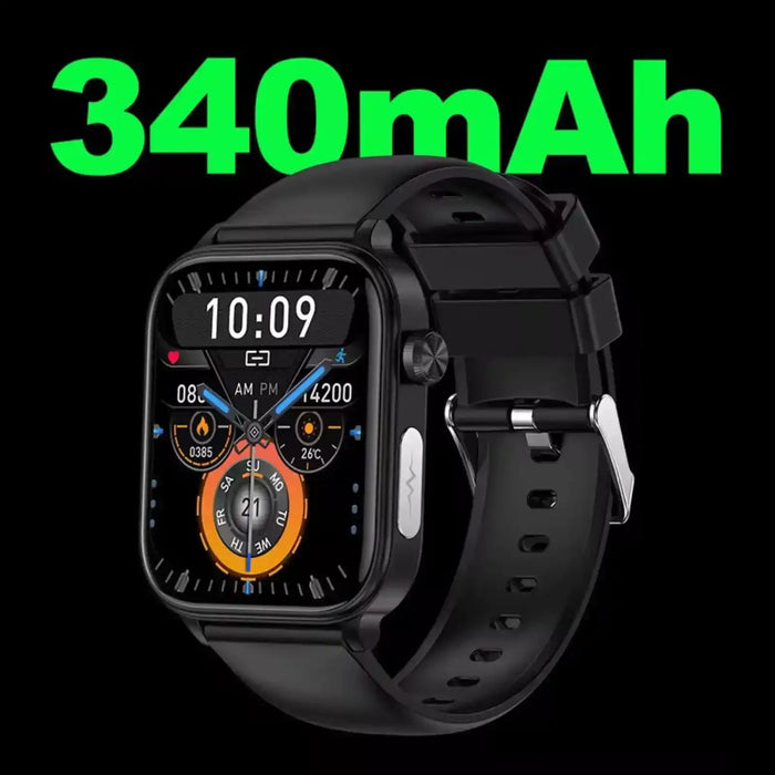 Montre connectée TUTT ECG avec suivi de santé par IA, analyse de la composition corporelle et appels Bluetooth – Écran HD 1,39", étanchéité IP68, batterie 340 mAh E7