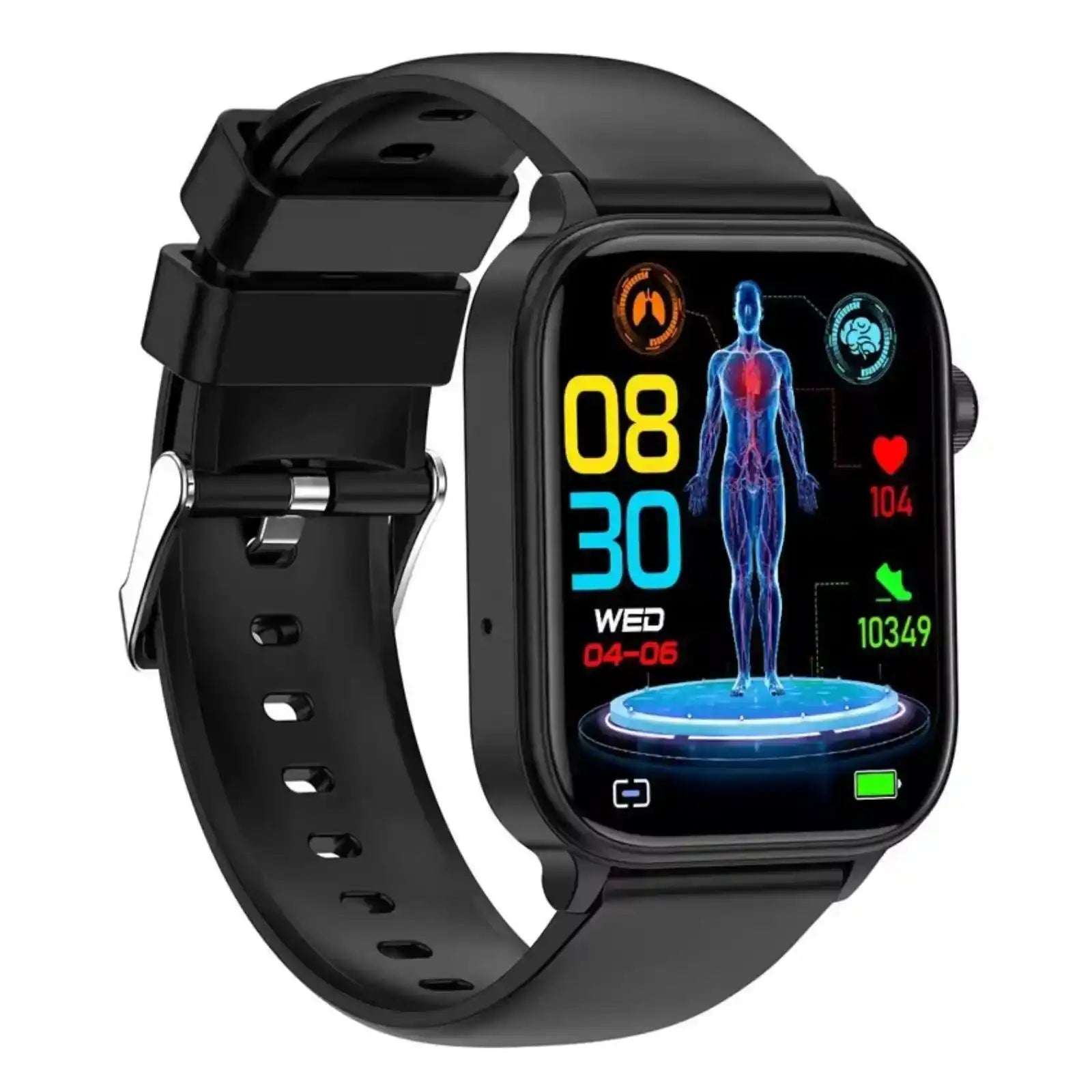 TUTT ECG Smart Watch with, AI Health Monitoring, Body Composition & Bluetooth Calling – 1.39” HD Display, IP68 Waterproof, 340mAh Batter E7