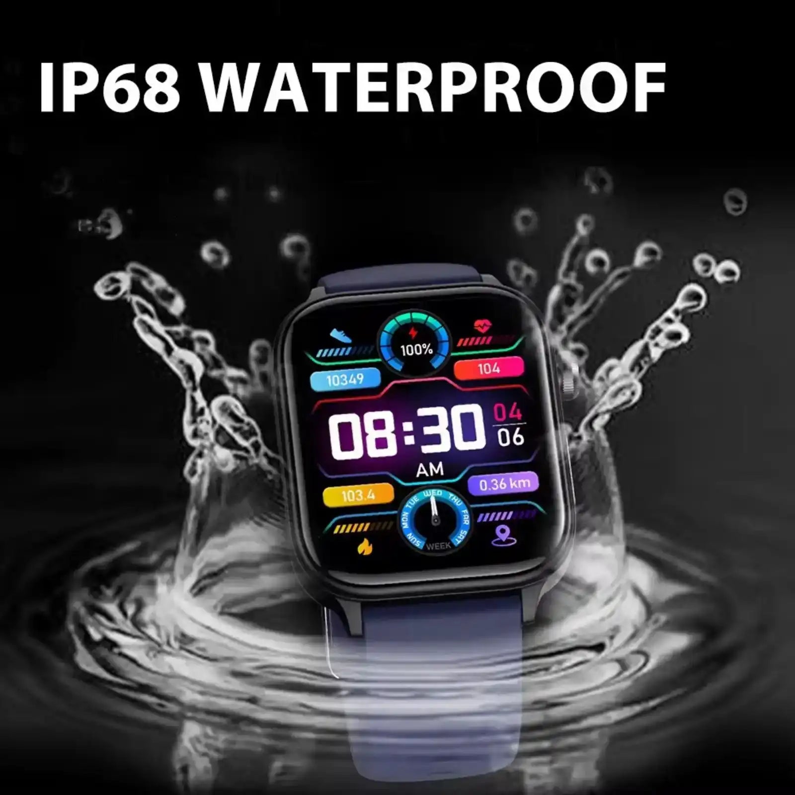 TUTT ECG Smart Watch with, AI Health Monitoring, Body Composition & Bluetooth Calling – 1.39” HD Display, IP68 Waterproof, 340mAh Batter E7