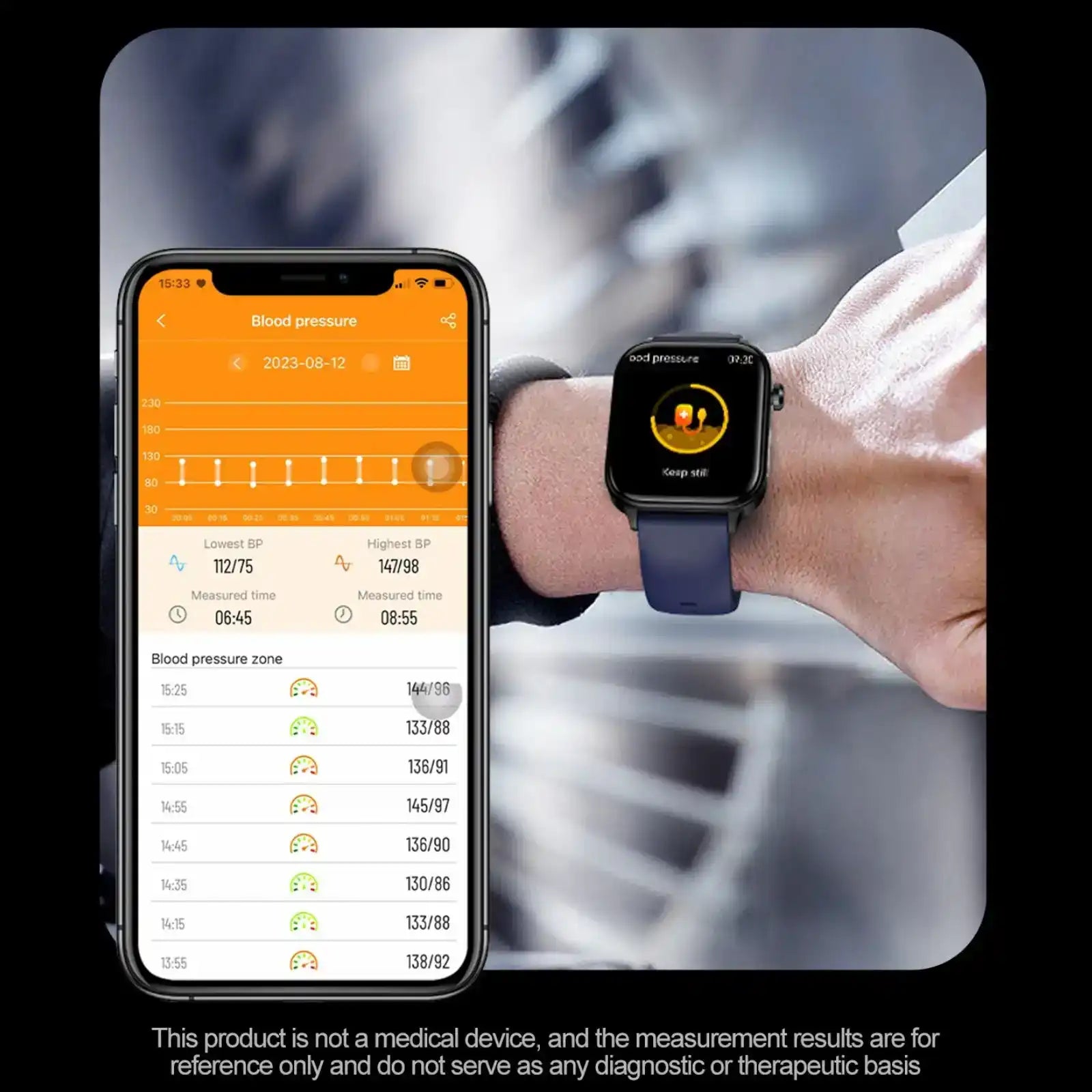 TUTT ECG Smart Watch with, AI Health Monitoring, Body Composition & Bluetooth Calling – 1.39” HD Display, IP68 Waterproof, 340mAh Batter E7