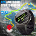 Black GPS outdoor sports watch showing mapped route on screen against mountain background with route path overlay TUTT