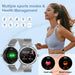 Woman running outdoors wearing TUTT NX17 Pro Smart Watch, fitness tracking display shown, TUTT