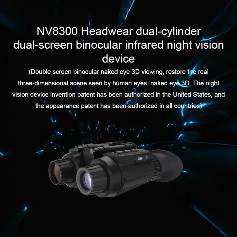 Lunettes de vision nocturne TUTT 4K 3D infrarouges, jumelles avec caméra intégrée, montage sur casque NV8300 SONY Starlight