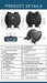 Diagram of black night vision binoculars with labeled parts including focusing wheel, compass key, IR zoom buttons, eyepiece adjustment, USB charging port, and infrared light emitter TUTT