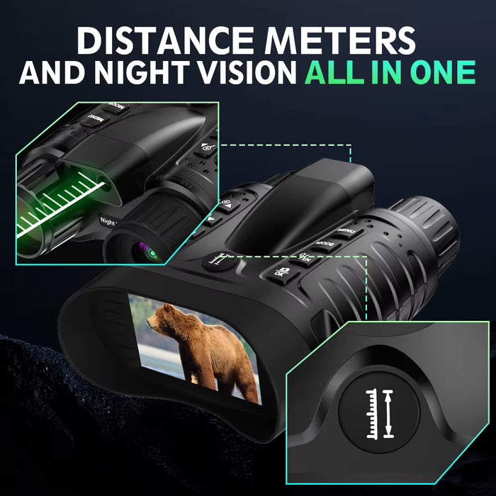 Lunettes de vision nocturne infrarouge TUTT, télémètre laser, jumelles 4K IP54 32 MP, zoom numérique 8x NV2185 Plus 