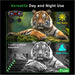 TUTT day and night vision binoculars with tiger images showing 7 levels infrared night mode and vibrant day view TUTT
