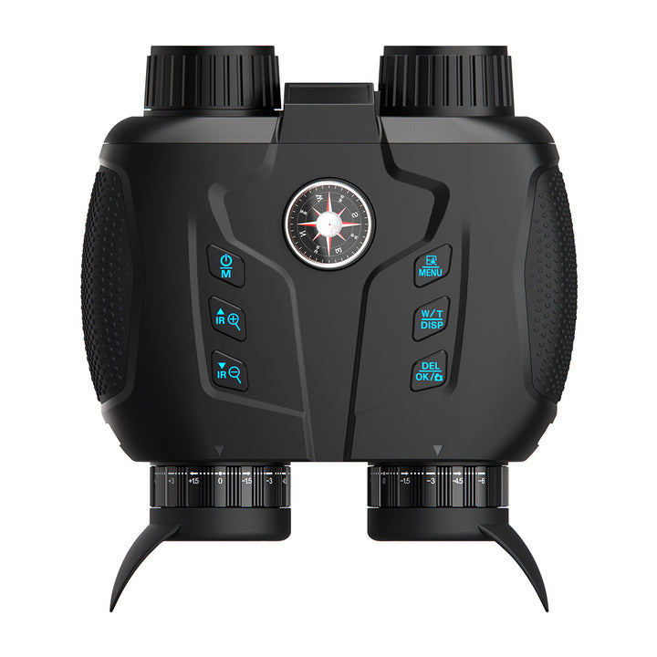 Black night vision binoculars with compass, digital buttons, and rubber grips, advanced optical design TUTT