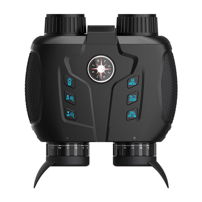 Black night vision binoculars with compass, digital buttons, and rubber grips, advanced optical design TUTT