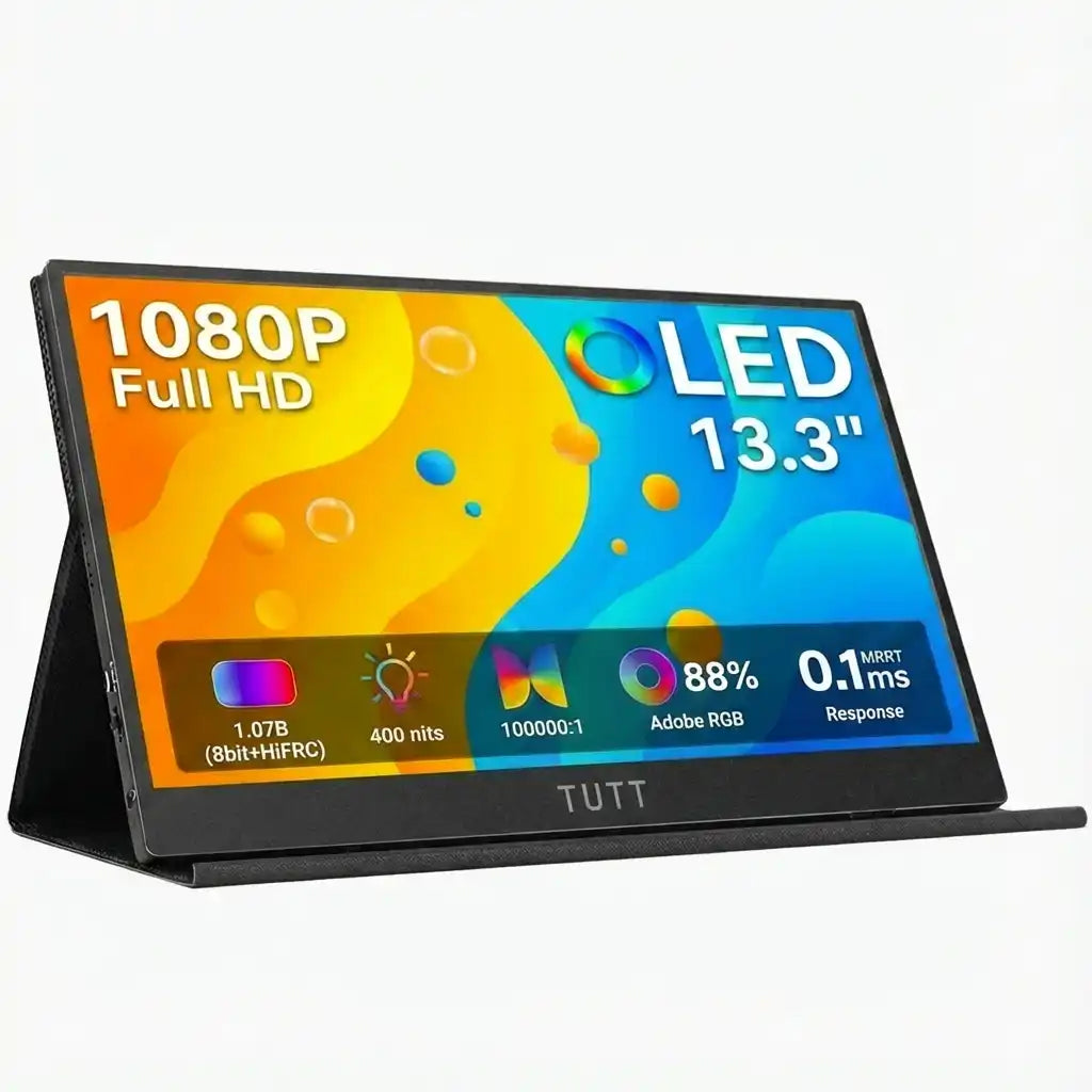 Moniteur portable OLED TUTT 13,3" – Dalle IPS FHD USB-C, extension d'écran pour ordinateur portable | OL3