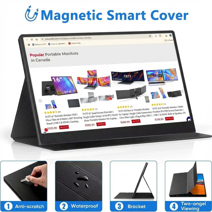 Moniteur portable OLED TUTT 13,3" – Dalle IPS FHD USB-C, extension d'écran pour ordinateur portable | OL3