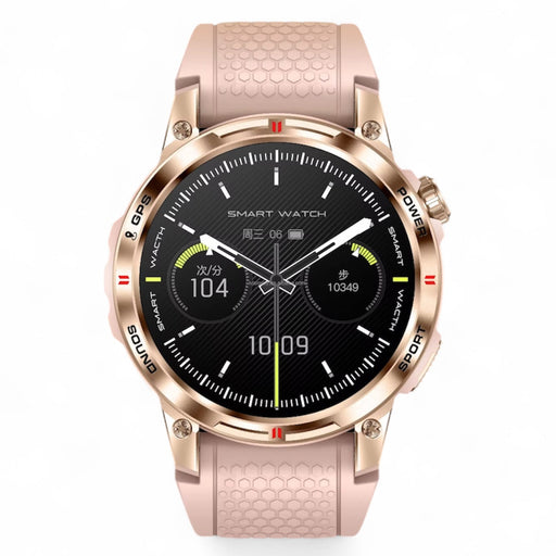 TUTT Rugged Smartwatch for Men Women | Compass GPS Exercise | AMOLED Metal Dial | 2 Military Straps