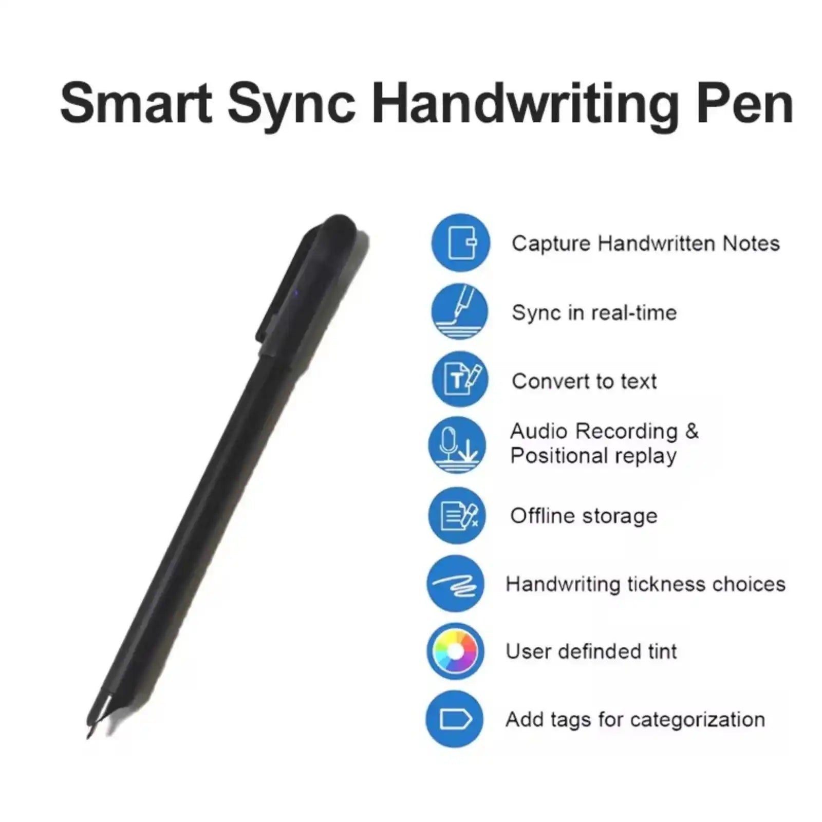 thumbnail image 2 of Wisoqu 3in1 Digital Smart Pen Notebook And Writing Board Set, Real Time 2 of 12