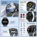 Metal wrist smartwatch with 1.39" IPS HD screen, health monitoring, 7-day battery life, 100+ sports modes, message reminder, and magnetic return box TUTT