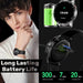 Smartwatch on male model's wrist highlighting long lasting 300mAh battery, 7 days use, 20 days standby TUTT
