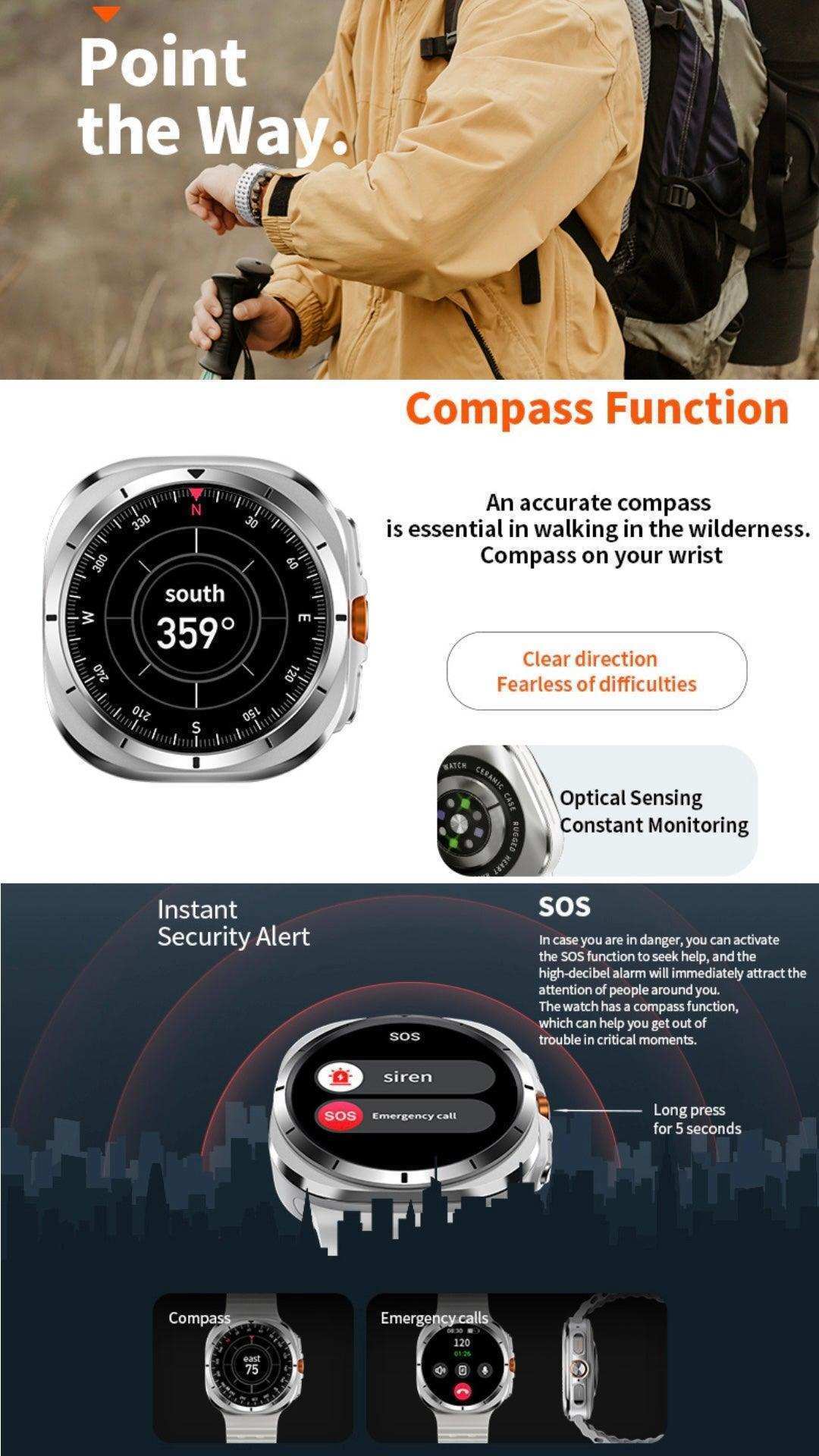 TUTT W7 Smart Watch for Men Women | 1.43” AMOLED Display | Advanced Fitness & Health Smartwatch