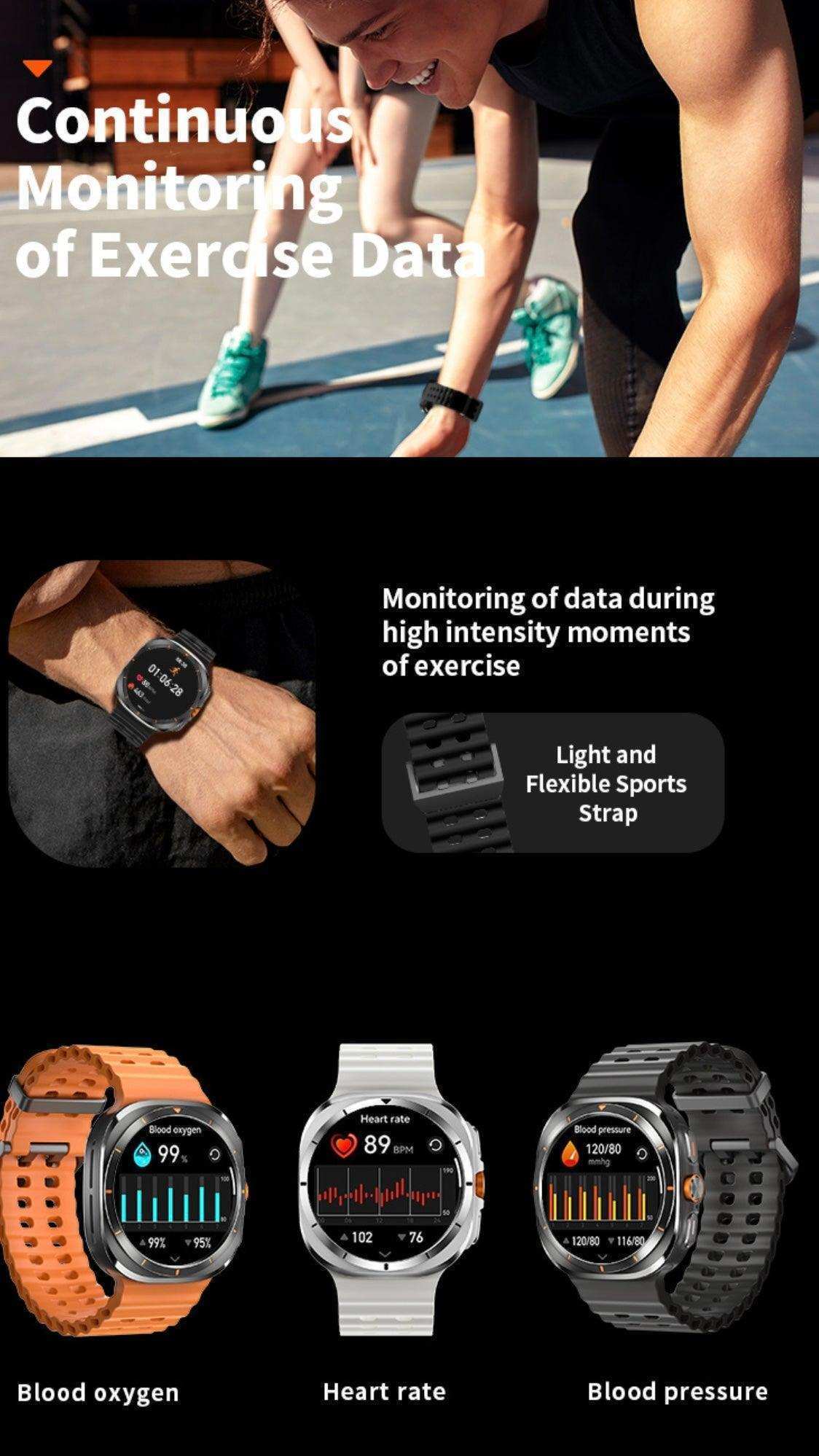 TUTT W7 Smart Watch for Men Women | 1.43” AMOLED Display | Advanced Fitness & Health Smartwatch