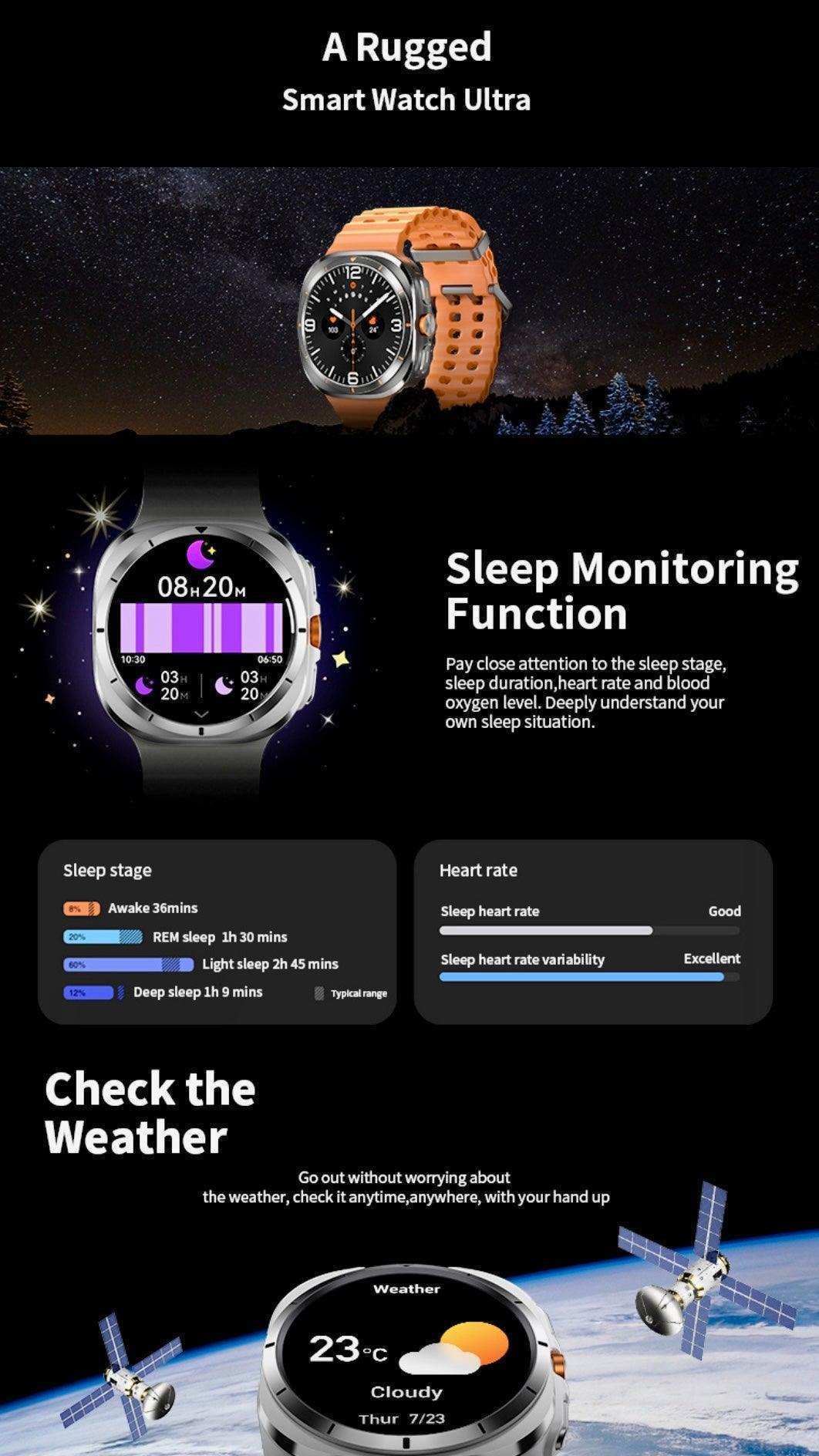 TUTT W7 Smart Watch for Men Women | 1.43” AMOLED Display | Advanced Fitness & Health Smartwatch