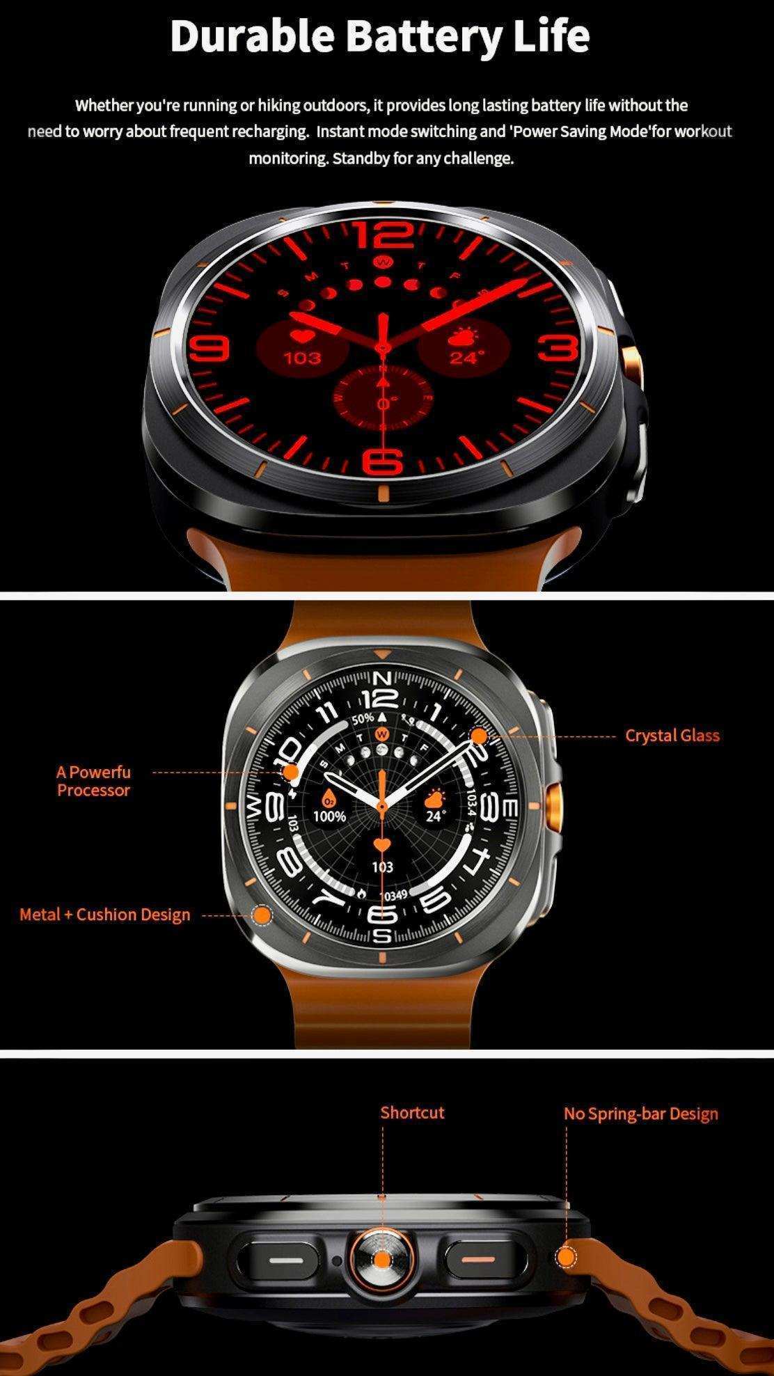 TUTT W7 Smart Watch for Men Women | 1.43” AMOLED Display | Advanced Fitness & Health Smartwatch