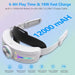 White VR head strap with RGB lighting, large 12000mAh battery, adjustable headband, TUTT