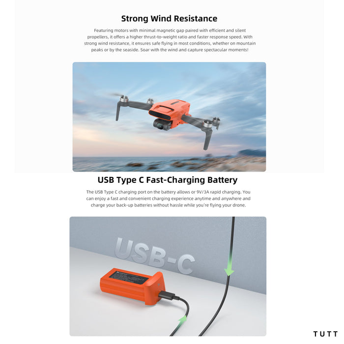 FIMI X8 MINI 3 Professional GPS Mini Drone | 9KM FPV With 4K 48MP 60fps 1/2″ CMOS Camera 3 - axis Mechanical Gimbal 32mins | Under 250g | Two Batteries 128GB SanDisk Pro | TUTT - TUTT