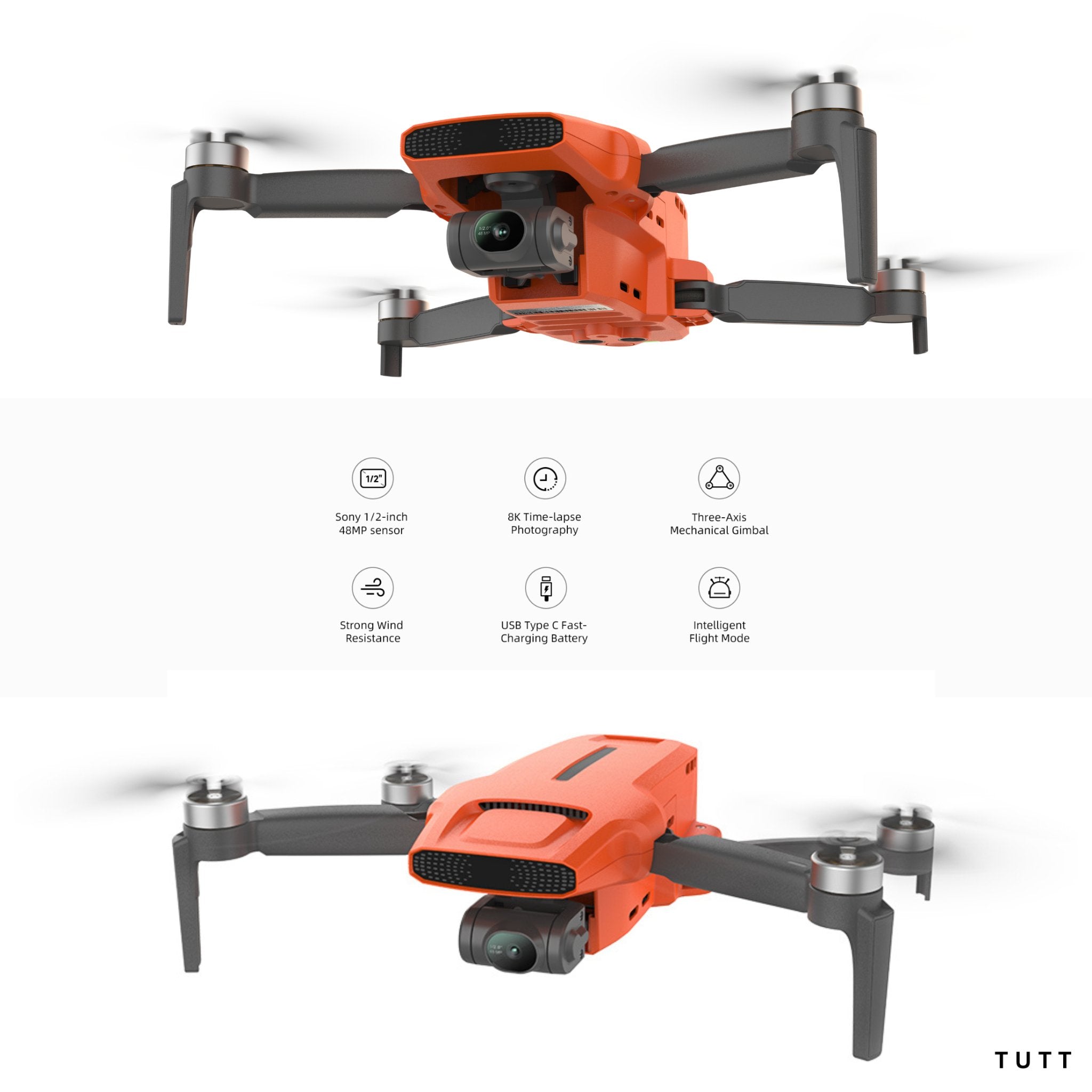 FIMI X8 MINI 3 Professional GPS Mini Drone | 9KM FPV With 4K 48MP 60fps 1/2″ CMOS Camera 3 - axis Mechanical Gimbal 32mins | Under 250g | Two Batteries 128GB SanDisk Pro | TUTT - TUTT