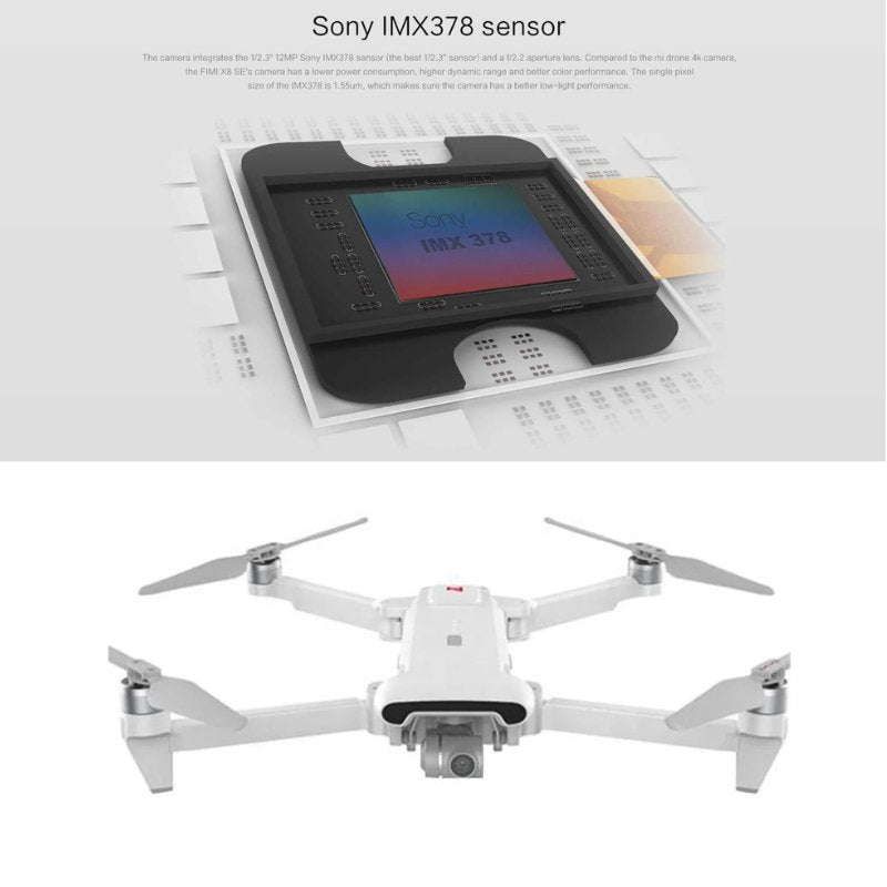 FIMI X8SE 2022 V2 Drone Camera Professional GPS 4K Foldable RC Quadcopter, 35-min Flight Time, 10km - TUTT