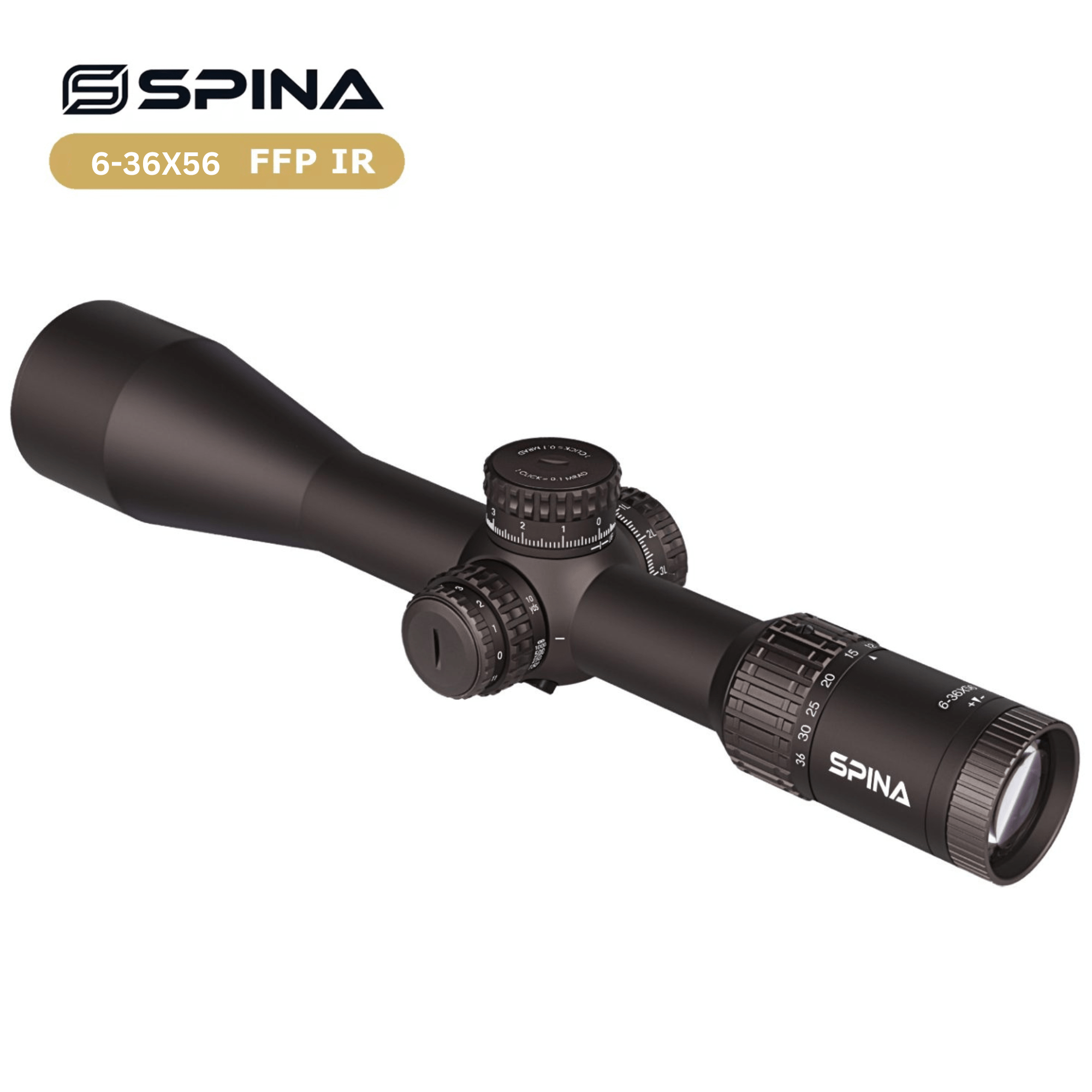 GLACIER 6 - 36×56 ED Glass FFP Tactical Scope Illuminated Reticle 12 Gear | IPX7 Long Range Scope Binocular | Spina sold by TUTT - TUTT