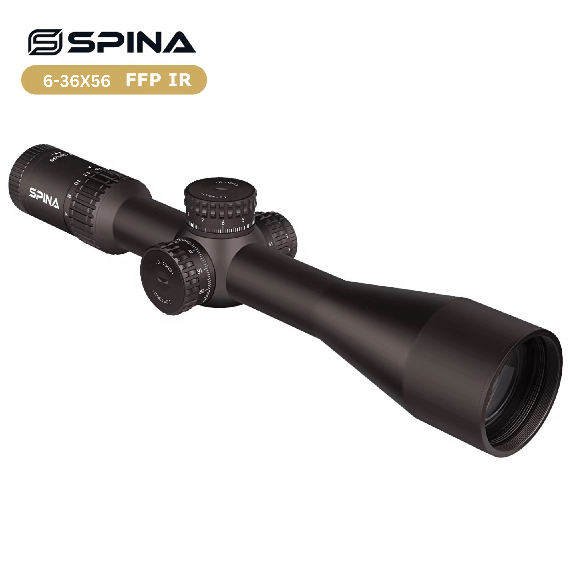 GLACIER 6 - 36×56 ED Glass FFP Tactical Scope Illuminated Reticle 12 Gear | IPX7 Long Range Scope Binocular | Spina sold by TUTT - TUTT