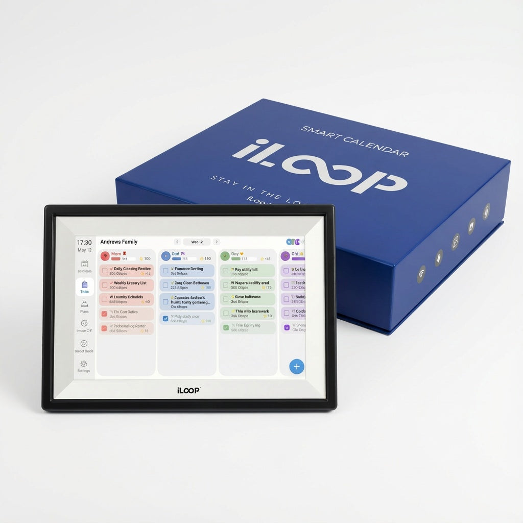 iLoop 10.1” Digital Calendar 32GB | 3 Modes: Calendar, Wi-Fi Photo and Video Frame & Art Gallery | Touchscreen
