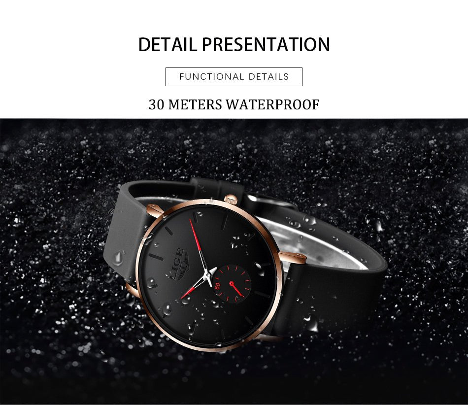 LIGE Men's Classic Quartz Watch | Ultra - thin | Waterproof 3ATM and scratch resistance surface | TUTT Exclusive - TUTT