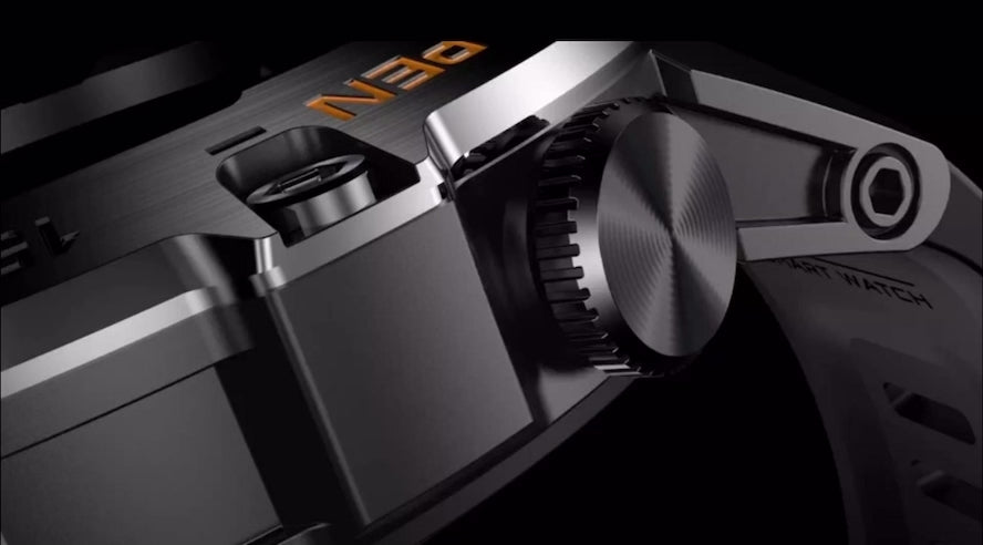 Montre connectée tactique TUTT pour homme, boîtier métallique | Montre connectée militaire robuste IP67, appels Bluetooth, podomètre, modes sport, 2 bracelets (caoutchouc métal) K52 LIGE 