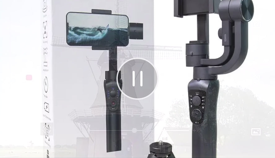 TUTT S5B (Upgraded) 3 Axis Gimbal Stabilizer Automatic Wireless Tripod Selfie Stick with 360° rotation handheld selfies for Smartphone Anti Shake Face Tracking Foldable Video Photo