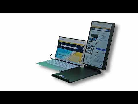 TUTT 14” Single Portable Monitor, Dual Screen Extender, Built-in Stand and Speakers, All Devices, S1