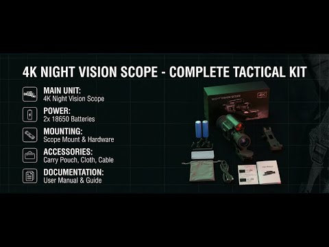 Lunette de vision nocturne TUTT 20X 4K étanche IP56 Stabilisateur électronique intégré X7 