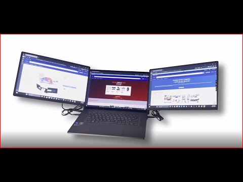 TUTT 16” FHD Portable Monitor 16:10 Aspect Ratio | Triple Laptop Screen Extender