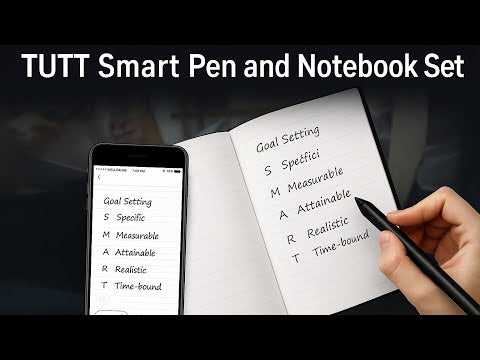 TUTT Smart Pen and Notebook Set | Digital Stylus Writing Board | Real-Time Sync with Android & iOS