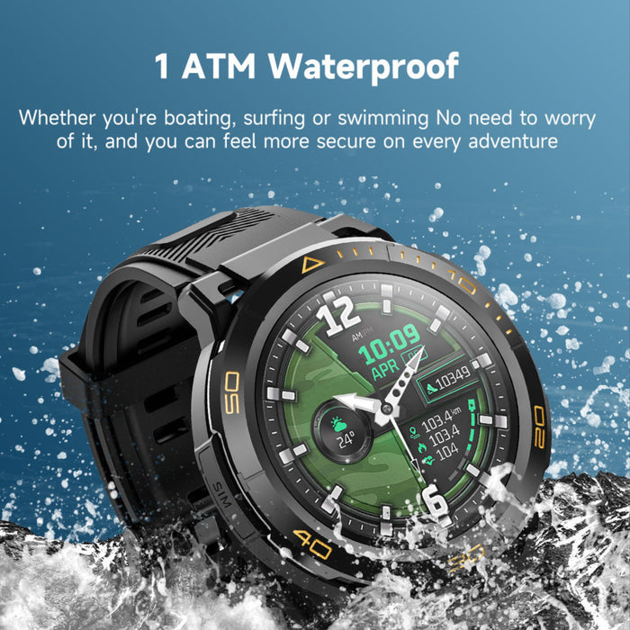 TITT ZL1 Rugged Android AMOLED Smart Watch 4G SIM Card GPS | 2MP HD Camera | IP68 1 ATM | Mega Battery 800 mAh | 2GB - 16GB ROM | Titanium Alloy - TUTT