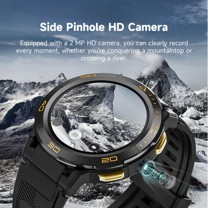 TITT ZL1 Rugged Android AMOLED Smart Watch 4G SIM Card GPS | 2MP HD Camera | IP68 1 ATM | Mega Battery 800 mAh | 2GB - 16GB ROM | Titanium Alloy - TUTT