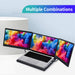 TUTT 14'' Portable Dual Laptop Monitor Triple Screen Extender | Laptop Cooling Base | 360° Rotation Stand | F3 for 12-17” Laptop Built-In Speaker | Technical Support Line - TUTT